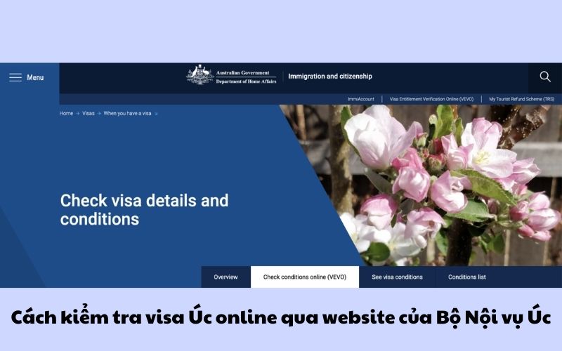 Cách kiểm tra visa Úc online qua website của Bộ Nội vụ Úc